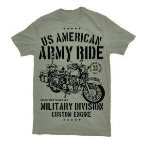 Army Ride Motorcycle Tshirt