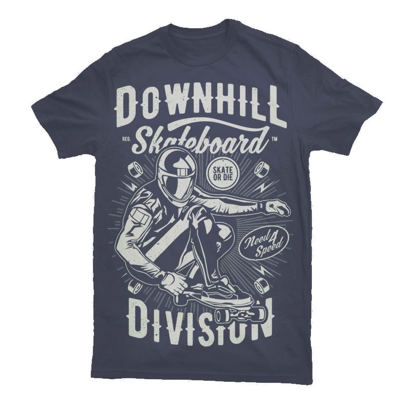 Downhill Skateboard Division Tshirt